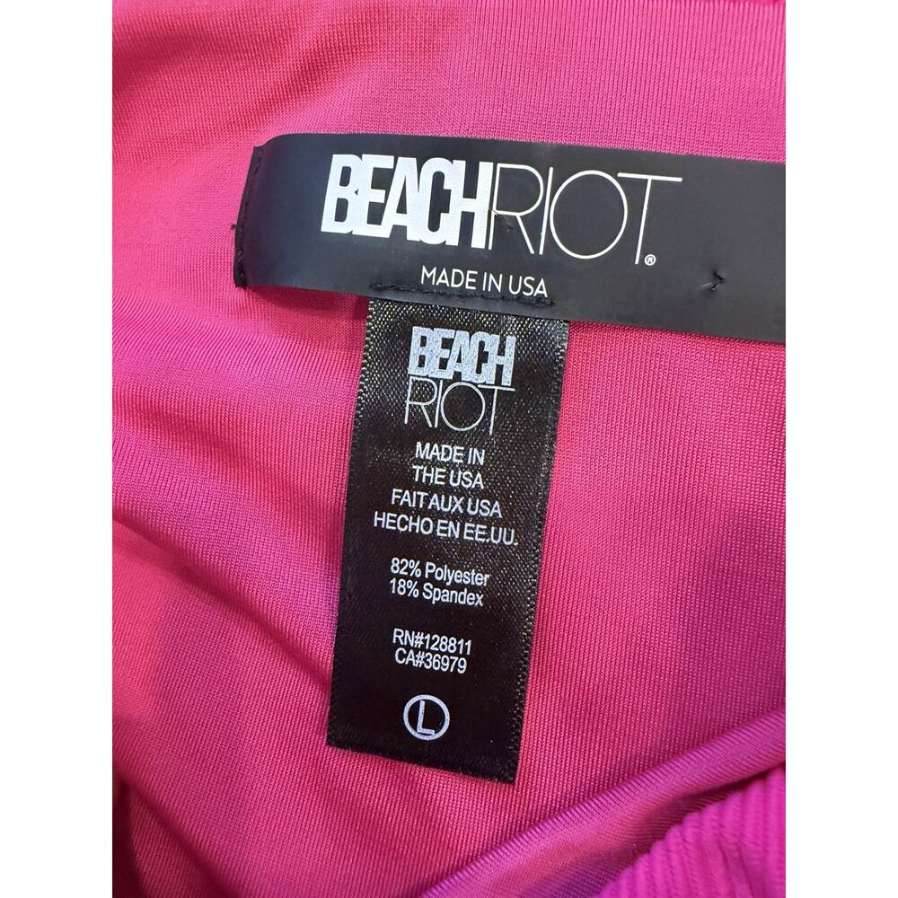 Beach Riot Annalisa Textured One-Piece Swimsuit Beach Riot Raspberry - Picture 9 of 16